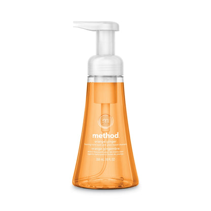 Method Foaming Hand Wash, Orange Ginger, 10 oz Pump Bottle, 6/Carton