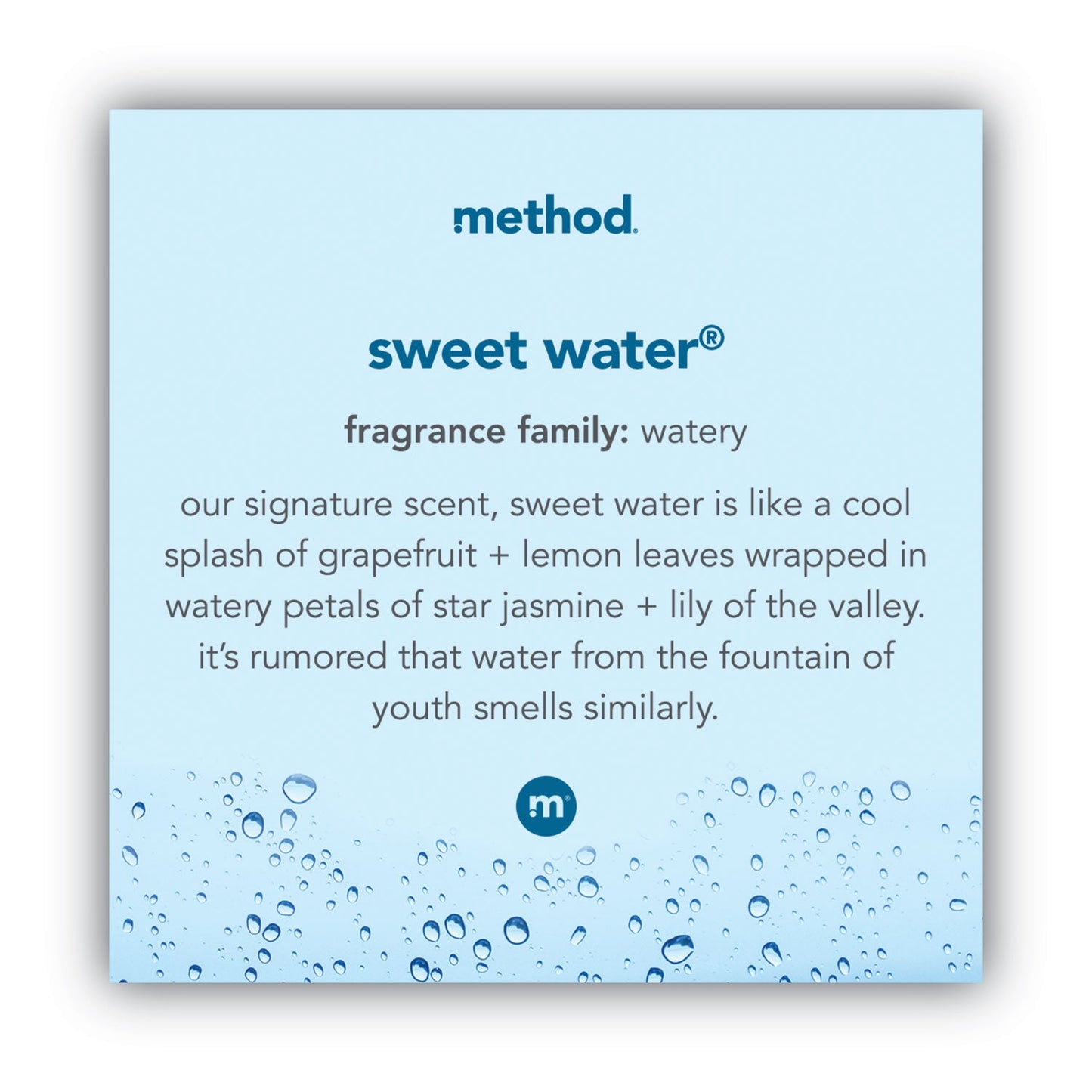 Method Foaming Hand Wash, Sweet Water, 10 oz Pump Bottle