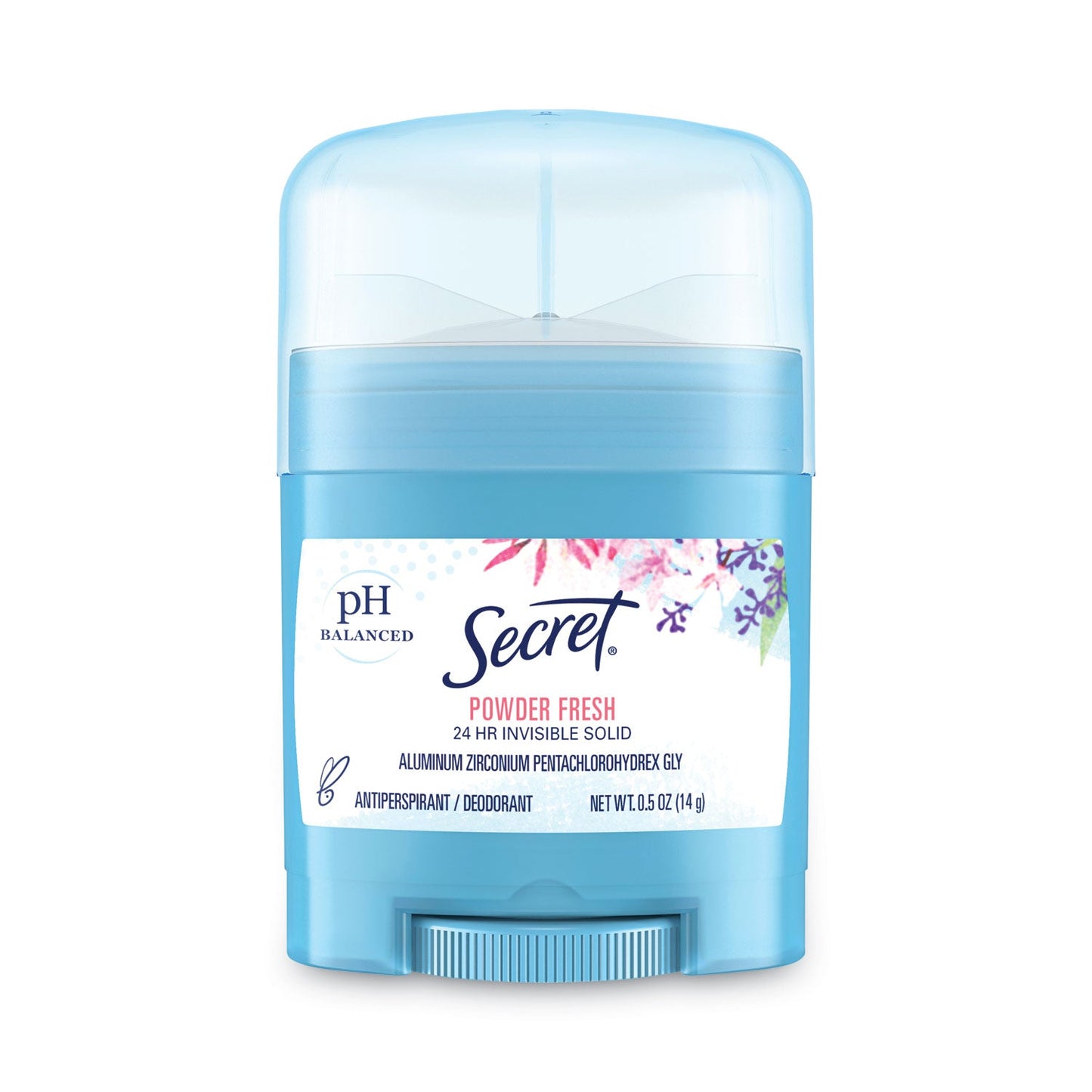 Secret Invisible Solid Anti-Perspirant and Deodorant, Powder Fresh, 0.5 oz Stick, 24/Carton