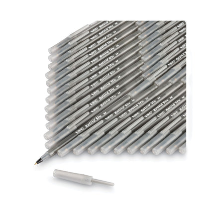 BIC Round Stic Xtra Life Ballpoint Pen Xtra-Value Pack, Stick, Medium 1 mm, Black Ink, Black Barrel, 240/Carton