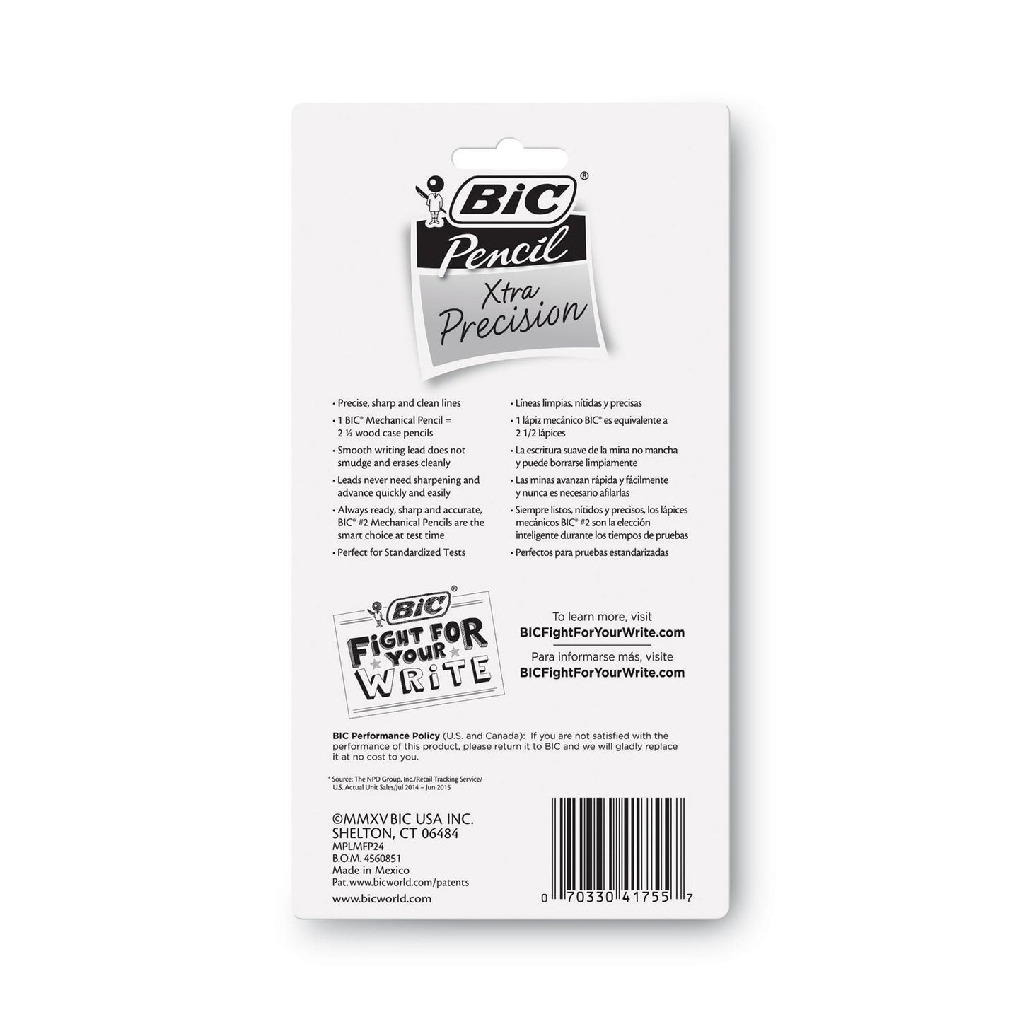 BIC Xtra-Precision Mechanical Pencil Value Pack, 0.5 mm, HB (#2.5), Black Lead, Assorted Barrel Colors, 24/Pack