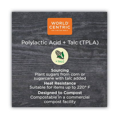 World Centric TPLA Compostable Cutlery, Spoon, 6", White, 750/Carton