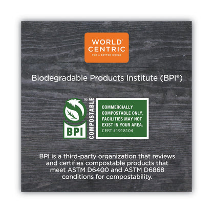World Centric TPLA Compostable Cutlery, Spoon, 6", White, 750/Carton