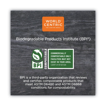 World Centric TPLA Compostable Cutlery, Fork, 6.3", White, 750/Carton