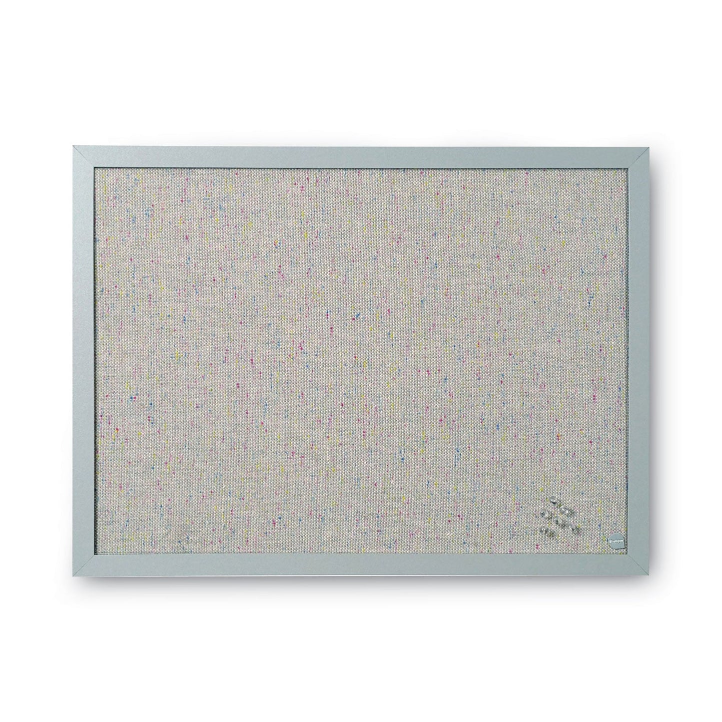 MasterVision Designer Fabric Bulletin Board, 24X18, Gray Fabric/Gray Frame