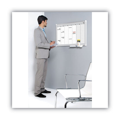 MasterVision Weekly Planner, 36x24, Aluminum Frame