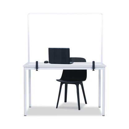 MasterVision Protector Series Glass Aluminum Desktop Divider, 35.4 x 0.16 x 23.6, Clear