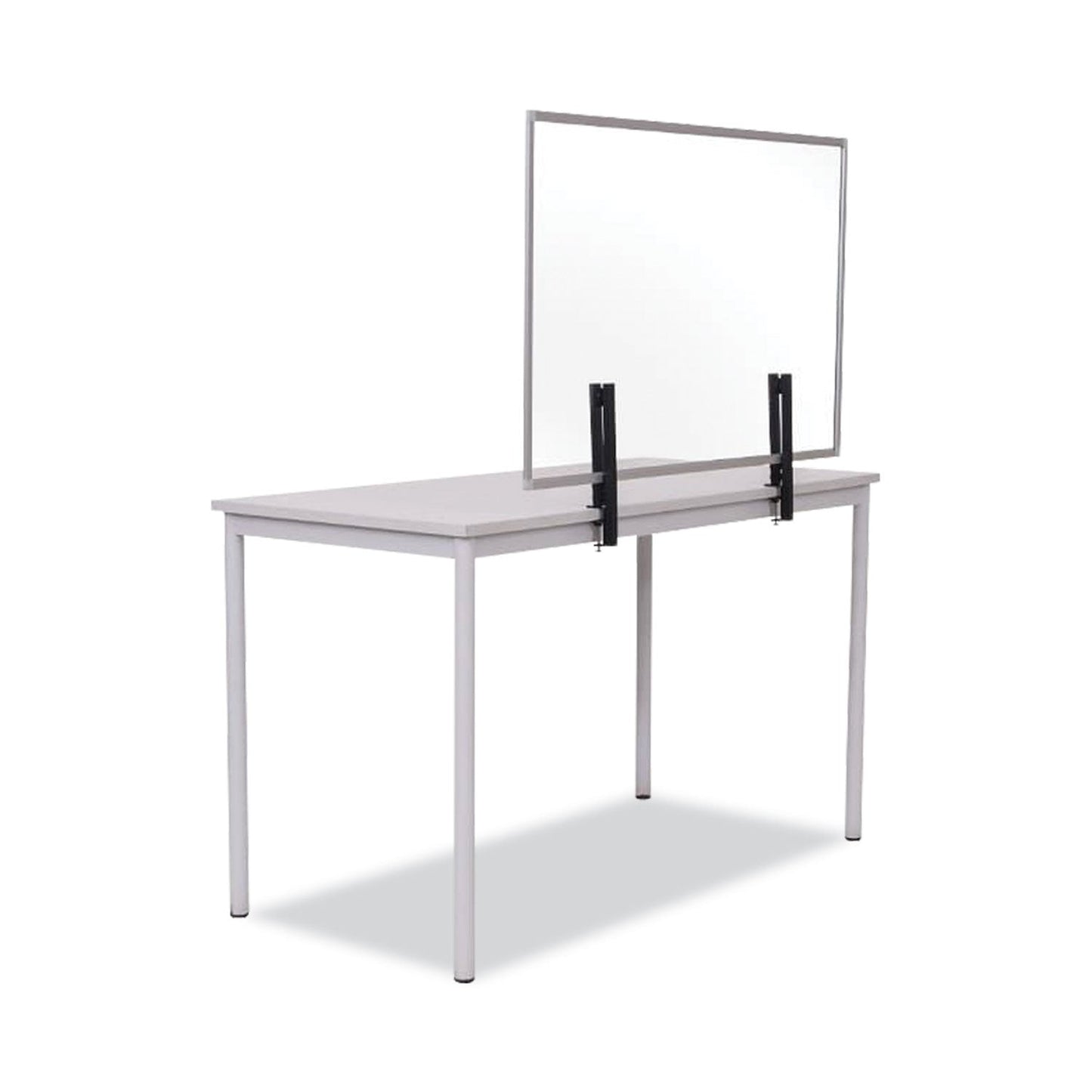MasterVision Protector Series Glass Aluminum Desktop Divider, 40.9 x 0.16 x 27.6, Clear