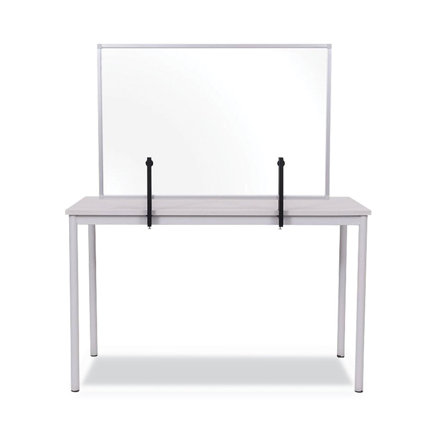 MasterVision Protector Series Glass Aluminum Desktop Divider, 40.9 x 0.16 x 27.6, Clear