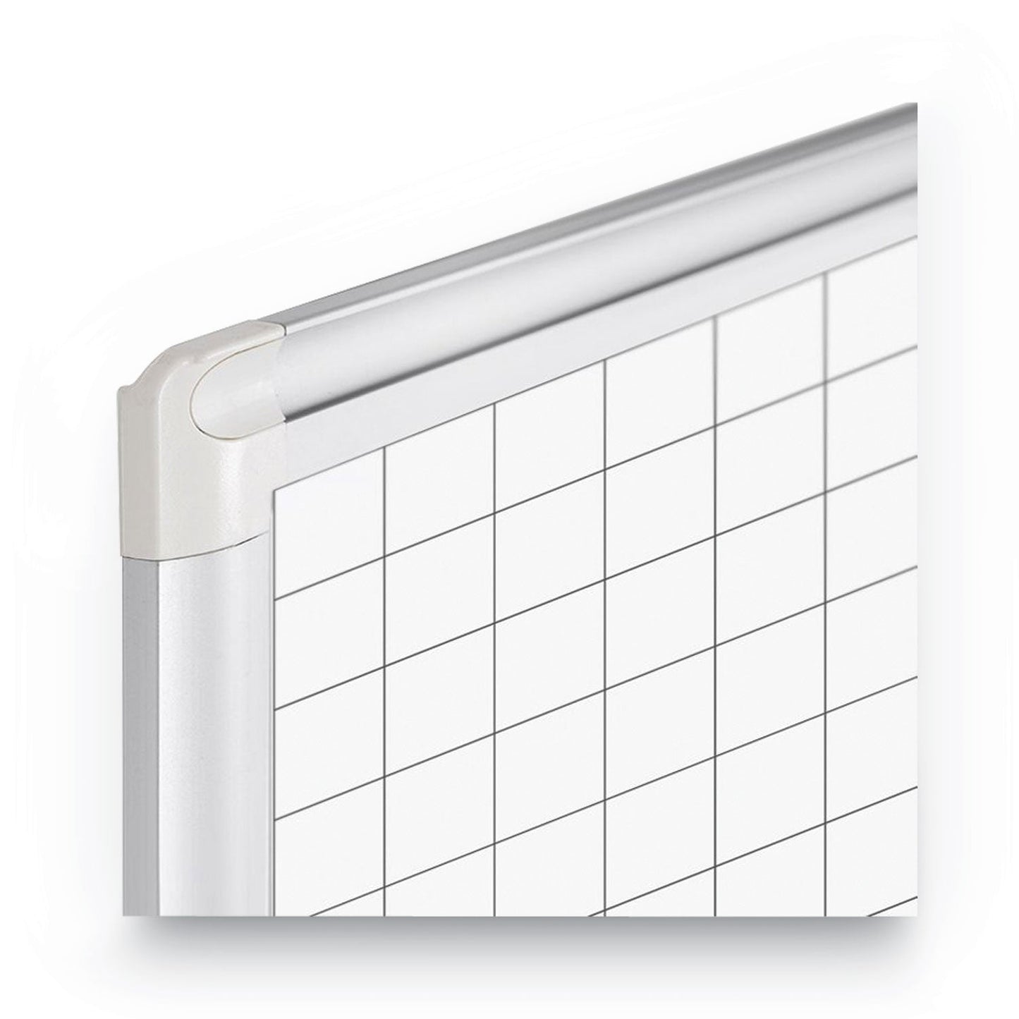 MasterVision Grid Planning Board, 1" Grid, 72 x 48, White/Silver