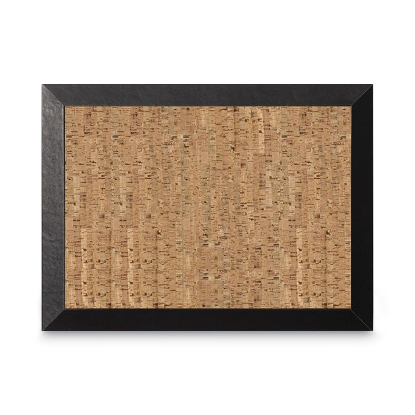 MasterVision Natural Cork Bulletin Board, 24x18, Cork/Black