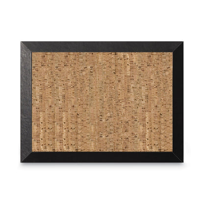 MasterVision Natural Cork Bulletin Board, 24x18, Cork/Black