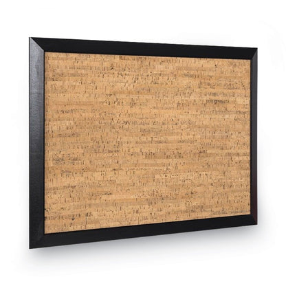 MasterVision Natural Cork Bulletin Board, 24x18, Cork/Black