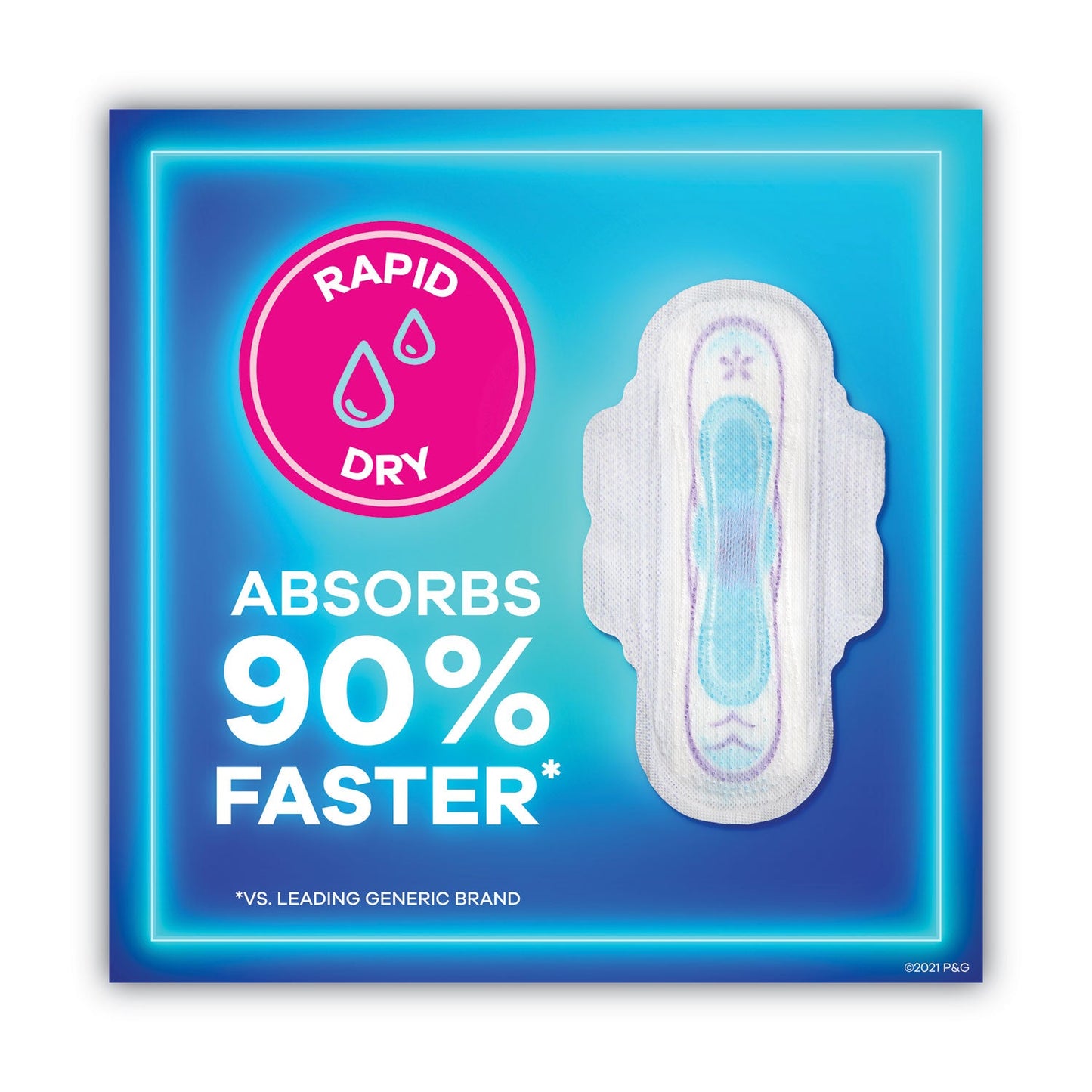 Always Ultra Thin Pads, Regular, 36/Pack