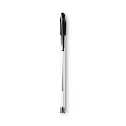 BIC Cristal Xtra Smooth Ballpoint Pen Value Pack, Stick, Medium 1 mm, Black Ink, Clear Barrel, 24/Pack