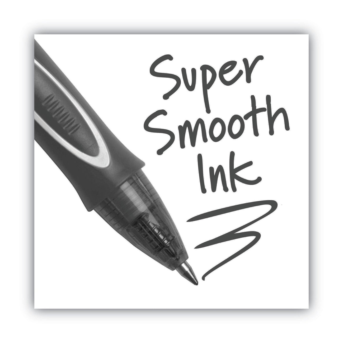 BIC Gel-ocity Quick Dry Gel Pen, Retractable, Medium 0.7 mm, Black Ink, Black Barrel, Dozen