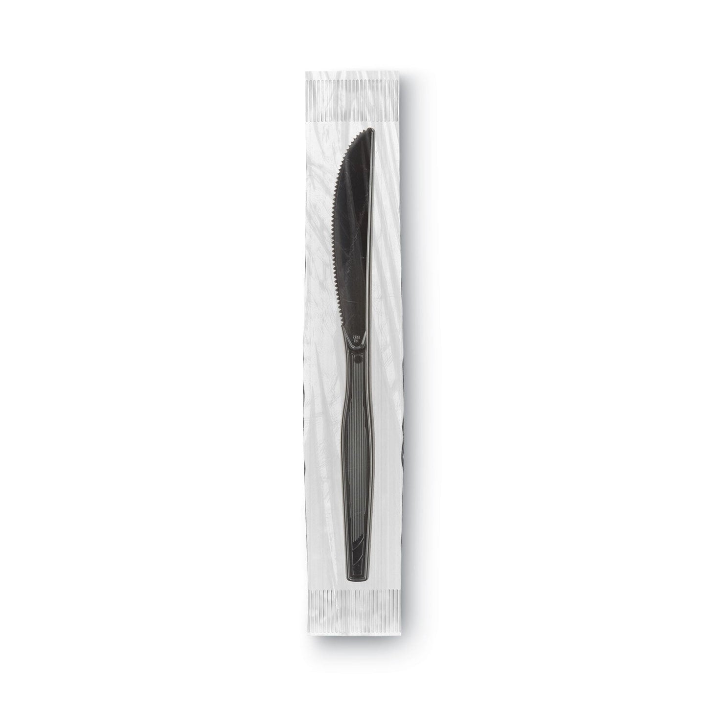 Dixie Grab’N Go Wrapped Cutlery, Knives, Black, 90/Box