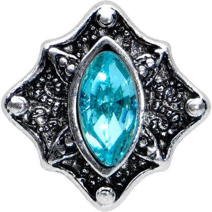 16G 5/16 Blue Gem Retro Rhombus Labret Monroe Tragus