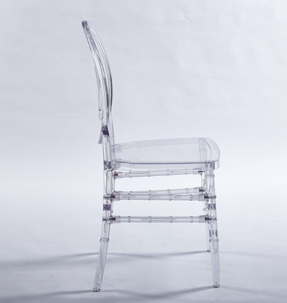 Dining Chair, Plastic Seat, Welding Chair (Set of 4) - Transparent