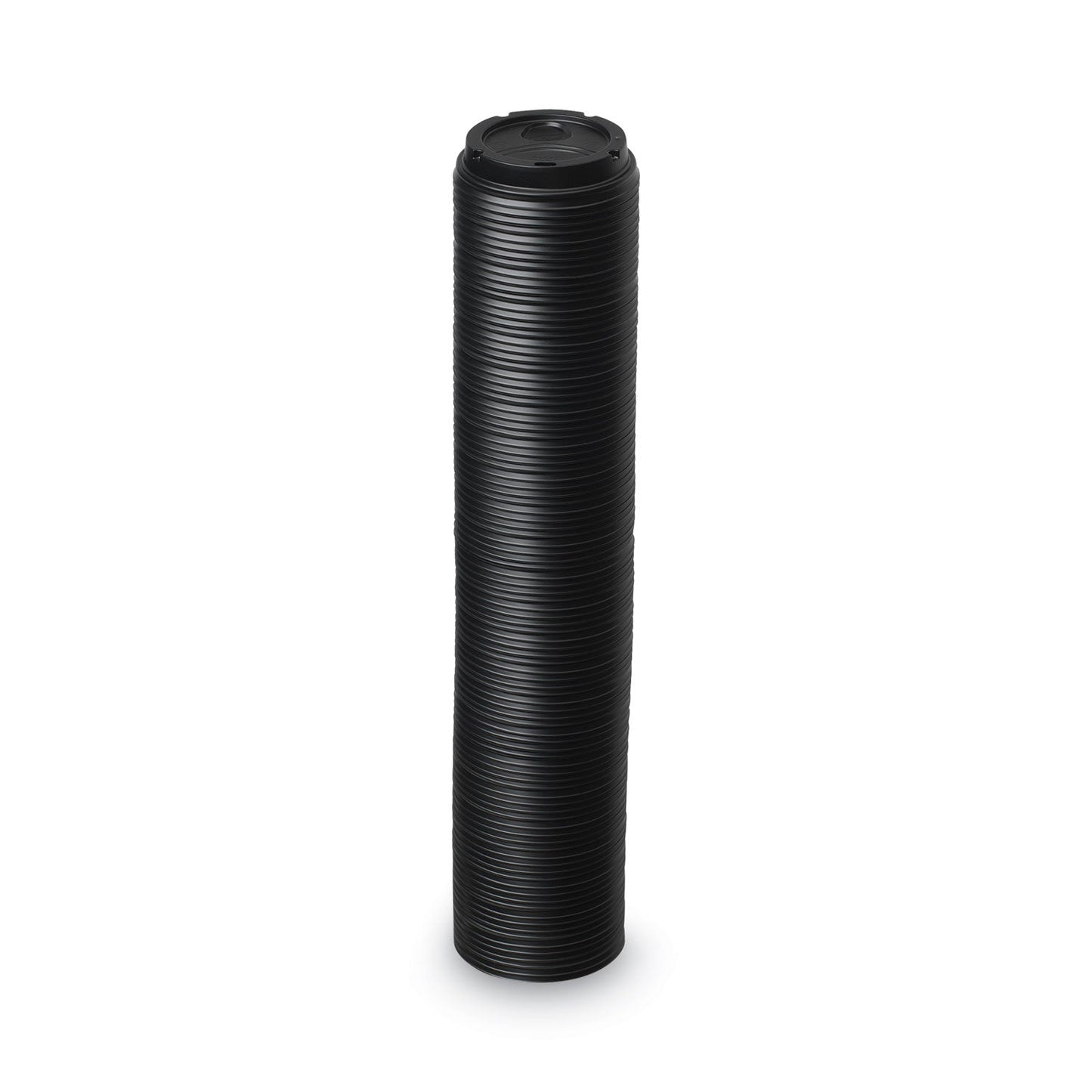 Dixie Drink-Thru Lids, Fits 10 oz to 20 oz Cups, Plastic, Black, 1,000/Carton