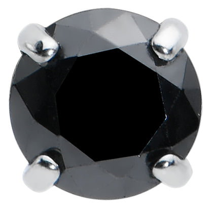 16G 5/16 Black CZ G23 Titanium Threadless Flower Labret Tragus