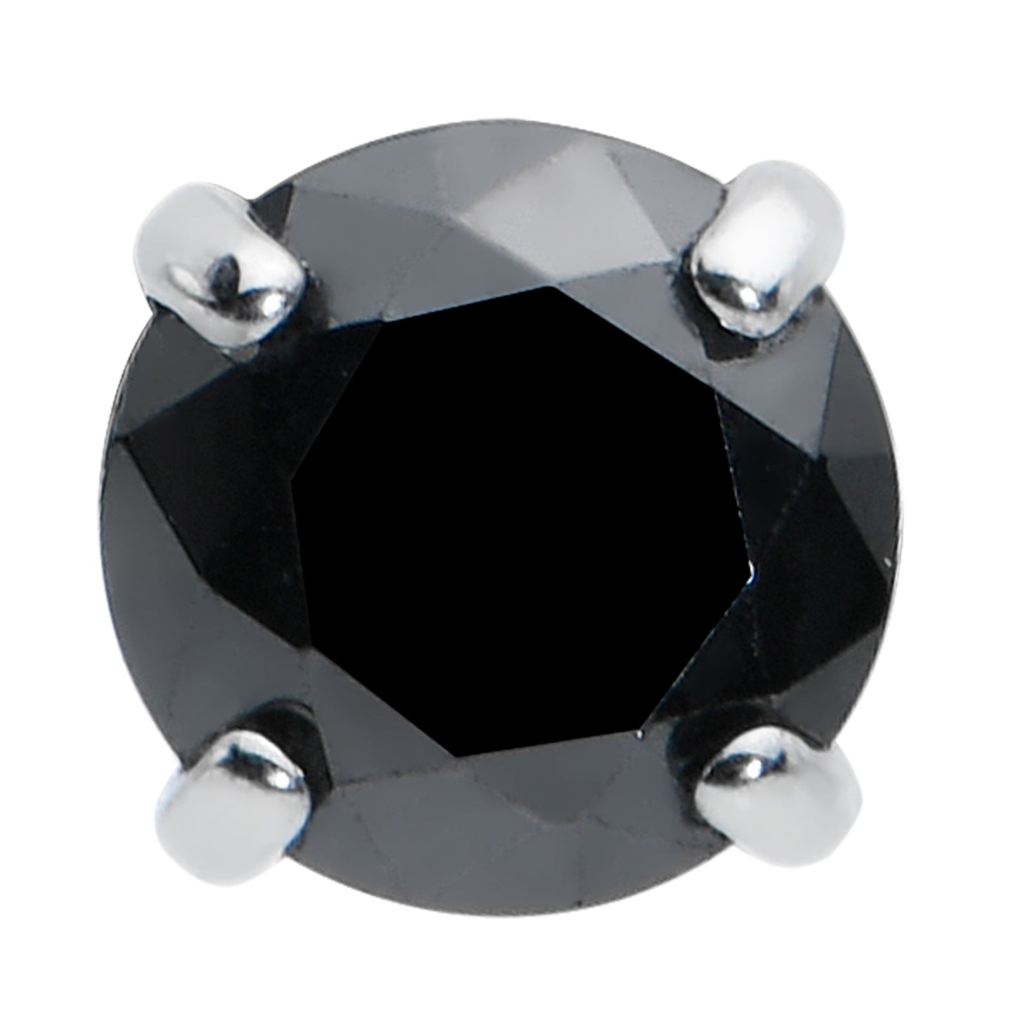 18G 5/16 Black CZ G23 Titanium Threadless Flower Labret Tragus