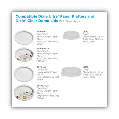 Dixie Pathways Heavyweight Oval Platters, 8.5 x 11, Green/Burgundy, 125/Pack