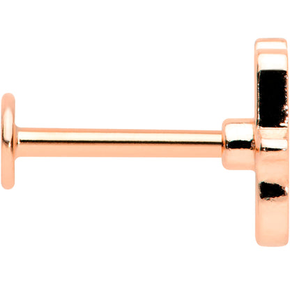 16G 5/16 Clear Gem Rose Gold Tone Eye Hamsa Labret Monroe Tragus