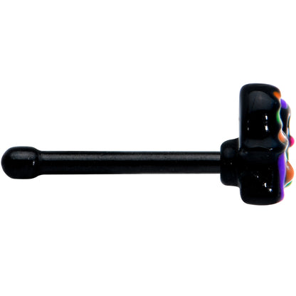 20G 1/4 Black Boo Party Halloween Nose Bone