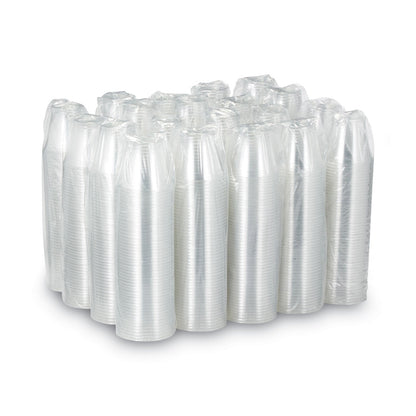 Dixie Clear Plastic PETE Cups, 9 oz, Squat, 50/Sleeve, 20 Sleeves/Carton