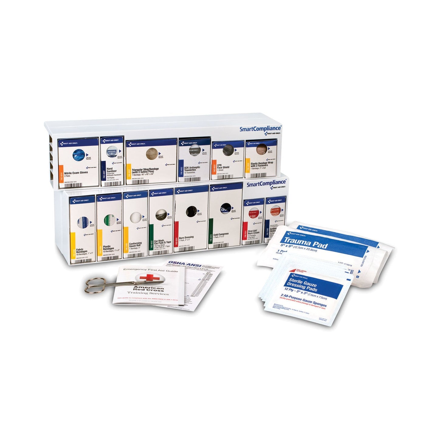 First Aid Only SmartCompliance RetroFit Grids, 109 Pieces, Plastic Case