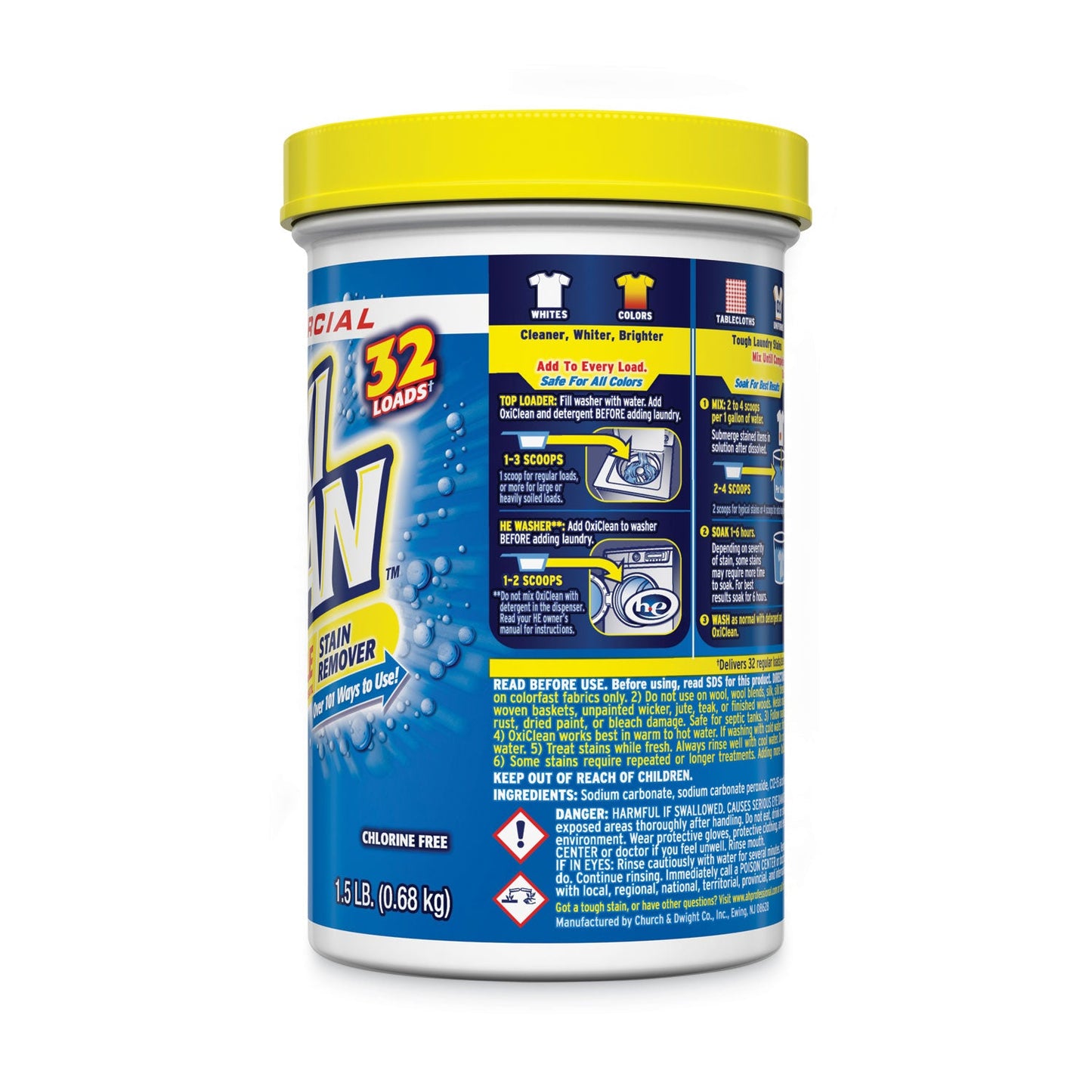 OxiClean Versatile Stain Remover, Unscented, 1.5 lb Box