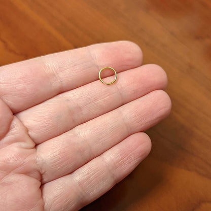 20G 1/4 Gold Tone PVD Grade 23 Titanium Bendable Hoop Ring