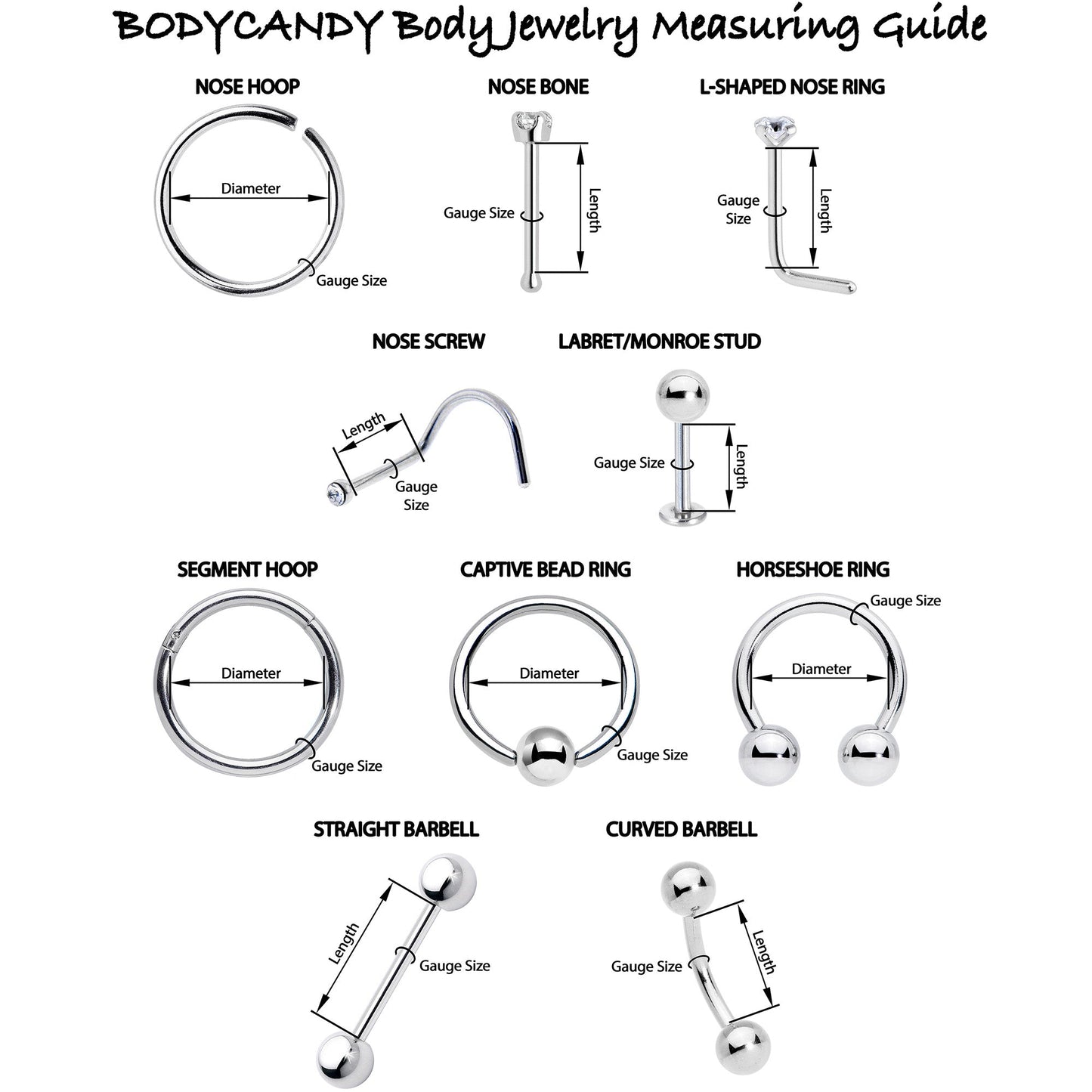 20G 5/16 Clear Gem Rose Gold Tone Airy Butterfly Nose Hoop