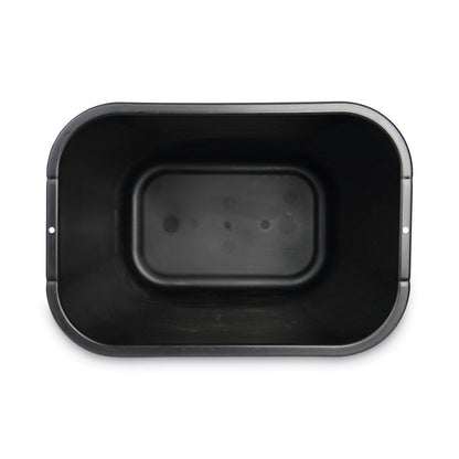 Boardwalk Soft-Sided Wastebasket, 14 qt, Plastic, Black
