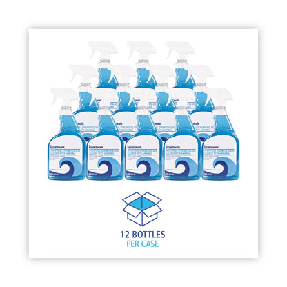 Boardwalk Industrial Strength Glass Cleaner with Ammonia, 32 oz Trigger Spray Bottle, 12/Carton