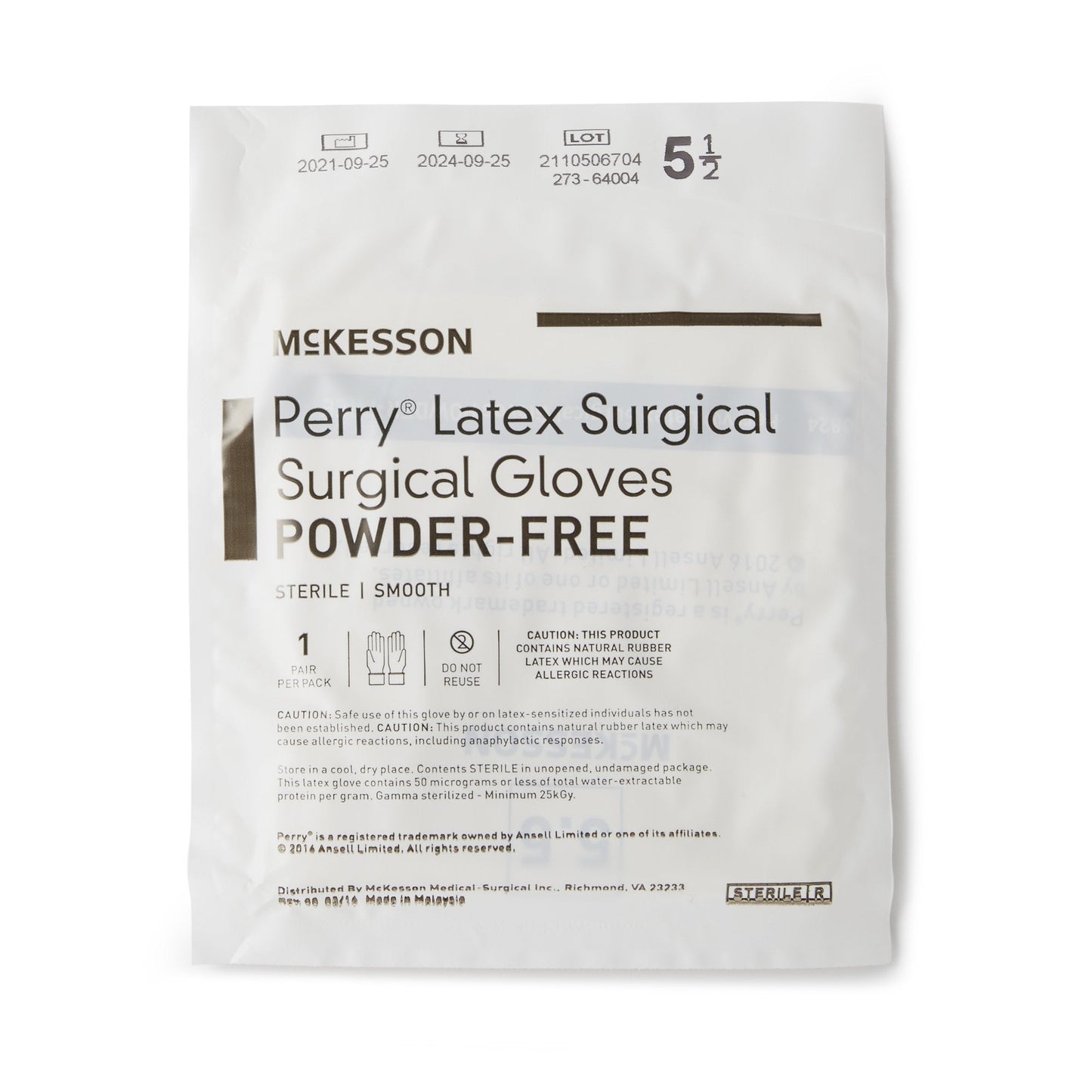 McKesson Perry® Performance Plus Surgical Glove, Size 5.5, Cream 20-1055N