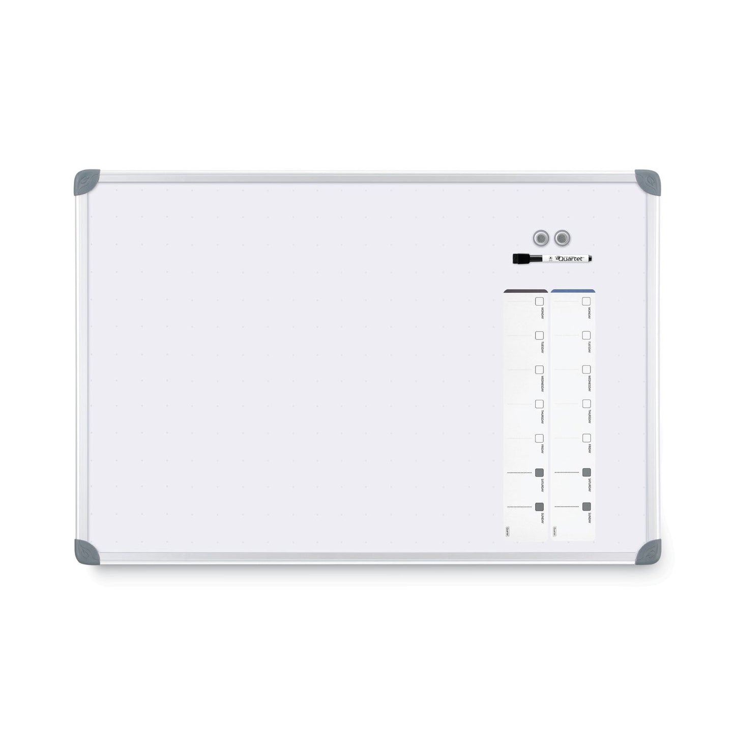 Quartet Euro-Style Magnetic Dry-Erase Aluminum Frame Boards, 36 x 24, Aluminum Frame