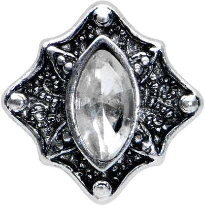 16G 1/4 Clear Gem Rhombus Retro Cartilage Tragus Earring