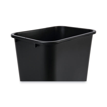 Boardwalk Soft-Sided Wastebasket, 41 qt, Plastic, Black