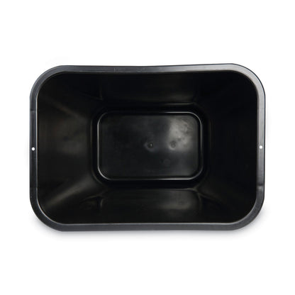 Boardwalk Soft-Sided Wastebasket, 41 qt, Plastic, Black