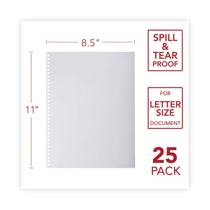 GBC ProClick Pre-Punched Presentation Covers, Clear Lined, 11 x 8.5, Punched, 25/Pack