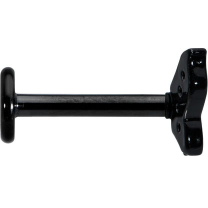 16G 5/16 Clear Gem Black Butterfly Internal Thread Labret Tragus