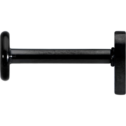 16G 5/16 Black Simple Heart Internally Threaded Labret Tragus