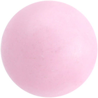 Pink Rose Quartz End Barbell Tongue Ring