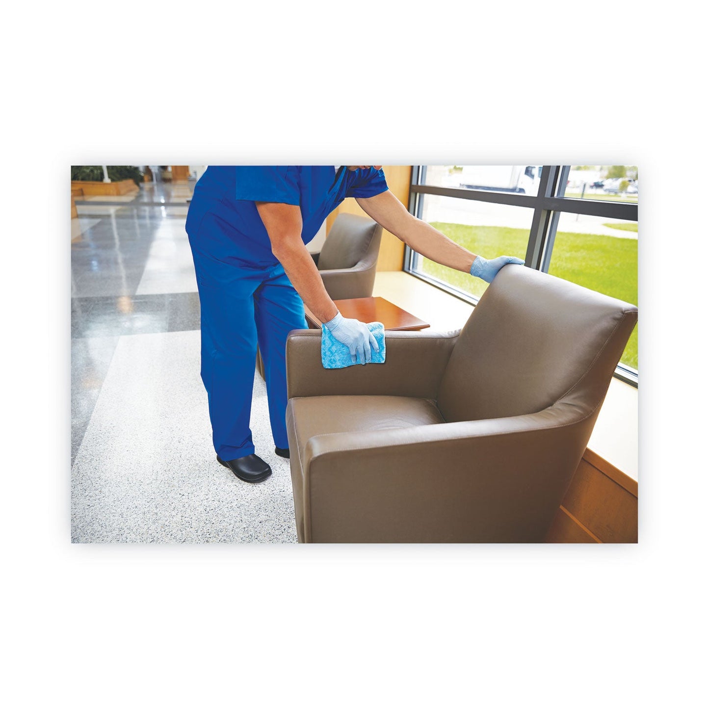 Rubbermaid Microfiber Cleaning Cloths, 12 x 12, Blue, 24/Pack
