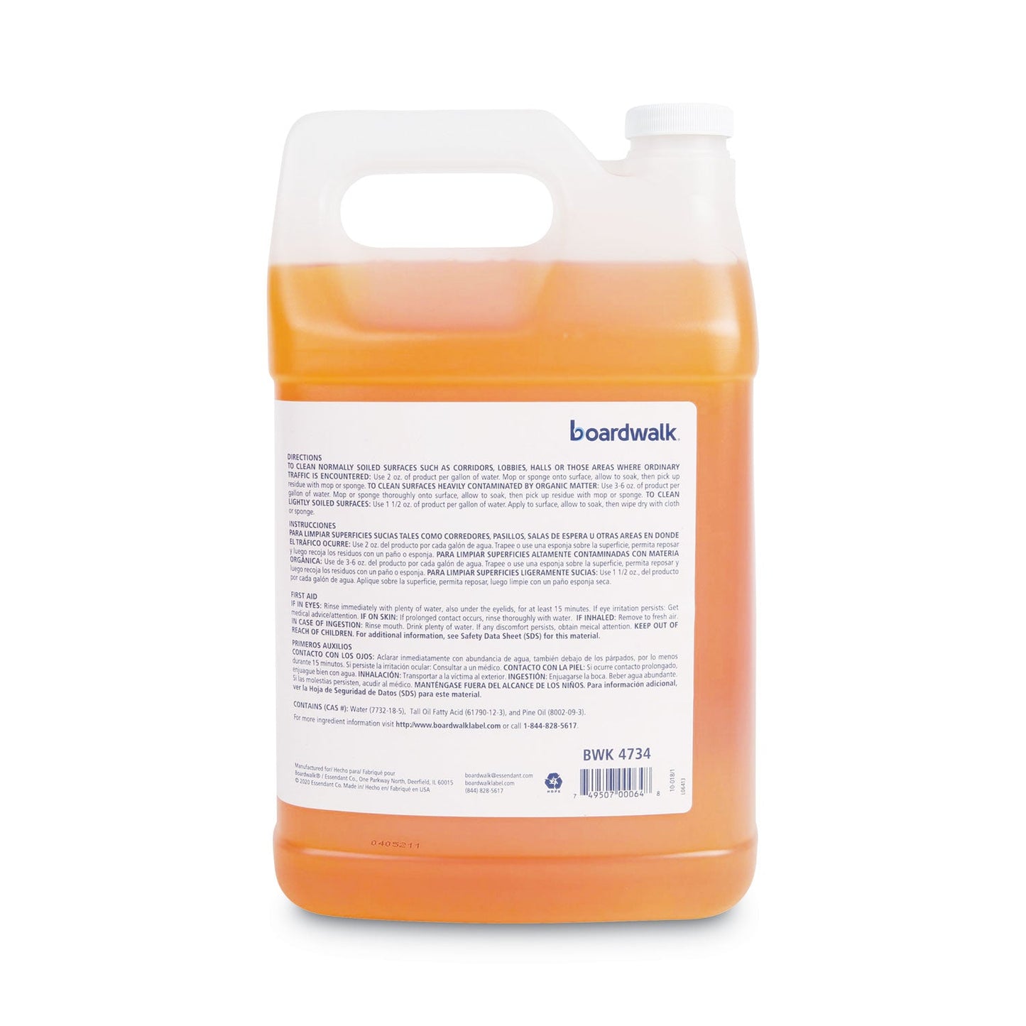 Boardwalk Industrial Strength Pine Cleaner, 1 gal Bottle, 4/Carton