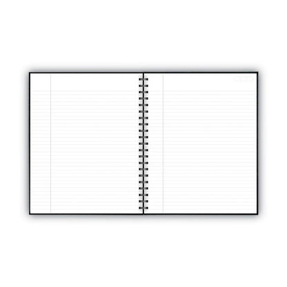 Cambridge Hardbound Notebook with Pocket, 1 Subject, Wide/Legal Rule, Black Cover, 11 x 8.5, 96 Sheets