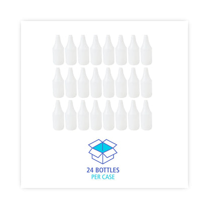 Boardwalk Embossed Spray Bottle, 24 oz, Clear, 24/Carton
