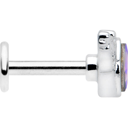16G 1/4 Aurora Gem Deco Waves Labret